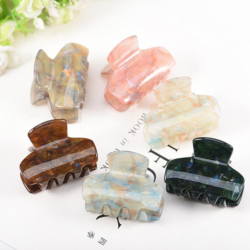

Square Acetate Acrylic INS Korean Hair Clips Girls Hairpins Crab Clamp Hair Accessories For Women 2021 Banana Grips Slid