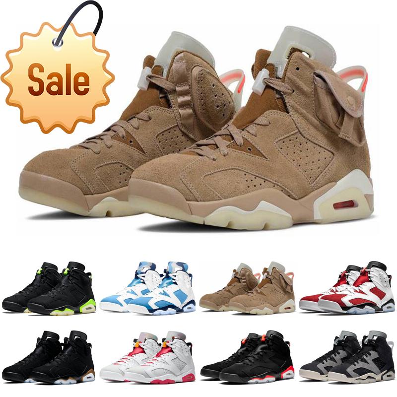 

2022 Top 6 6s Men Basketball Shoes Electric Green Unc British Khaki Carmine Hare Midnight Navy Sports Sneakers Mens Trainers Size 7 -13, Customize