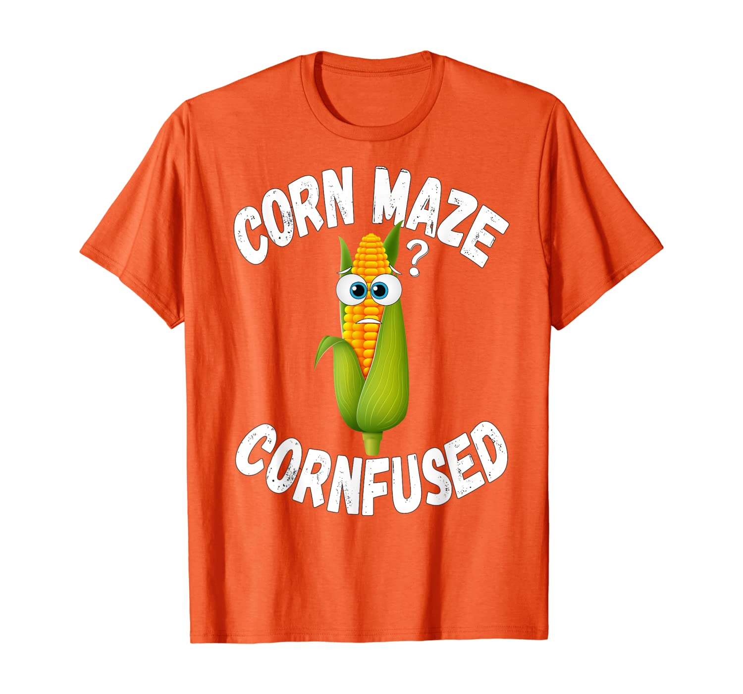 

Corn Maze Confused Adorable Autumn T-Shirt, White;black
