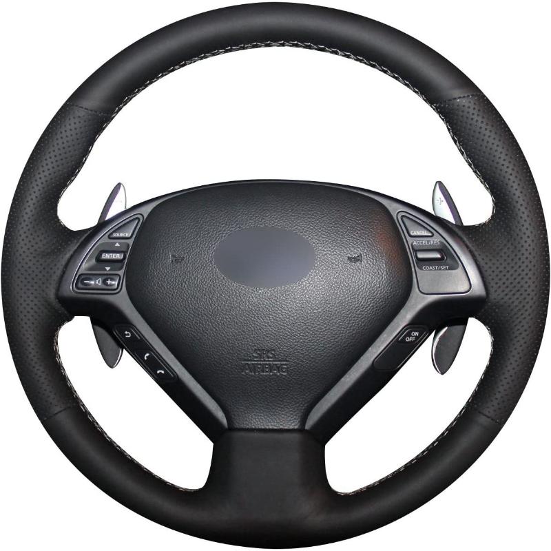 

Steering Wheel Covers DIY Hand-Stitched Leather Car Cover For Infiniti G37 G35 EX35 EX25 EX37 Q60 QX50 Q40 IPL G