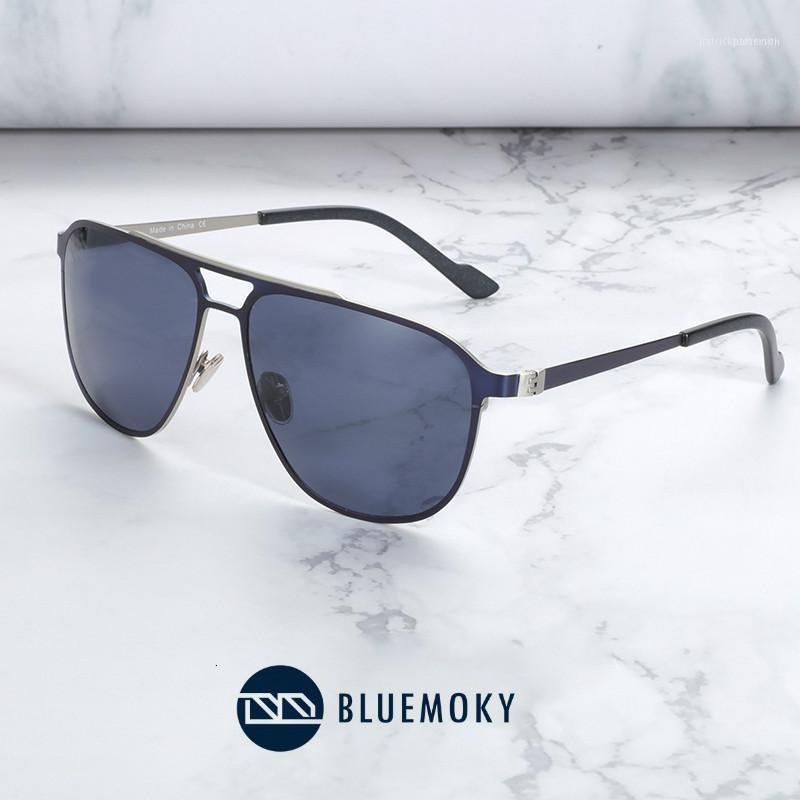 

Titanium Pilot Sunglasses Men Brand Acetate Design Square Mirror Polarized Driving UV400 Shades Goggles Sun Glasses