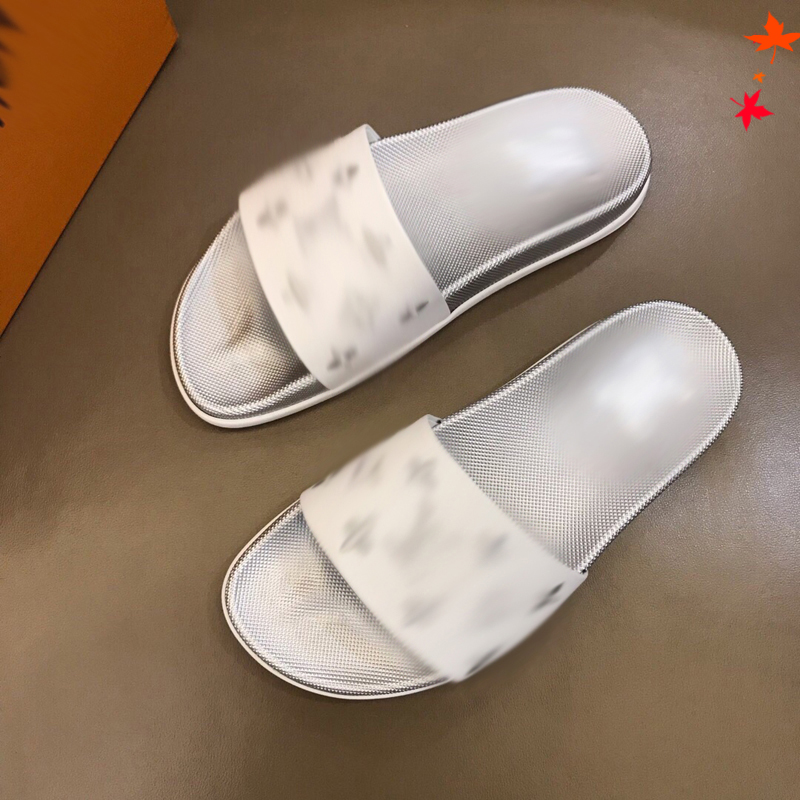 

2021 Designer luxurys slippers men sandals fashion beach shoes flip flops flat non-slip classical hole slipper with box size 39-45 -G121, White