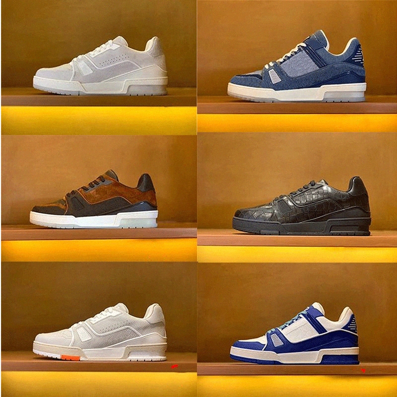

Designer Trainer Sneaker Men Runner Trainers Real Leather Rubber Outsole Flat Vintage Sneaker Outdoor Casual Shoes Top Quality With Bo 39Ct#, Customize