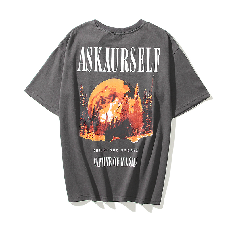 

2021 New Ask Letter Foam Graffiti Cotton Casual Tshirts Men and Women Crew Neck Oversize Short Sleeve Summer t Shirt 25xx, Pic color