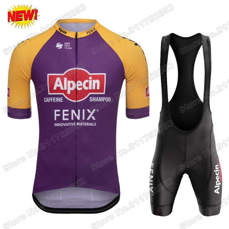 

Racing Sets Suit Alpecin Finex 2021 Team Cycling Jersey Set Men Summer Clothing Road Bike Shirts Bicycle Bib Shorts MTB Wear Maillot Culotte