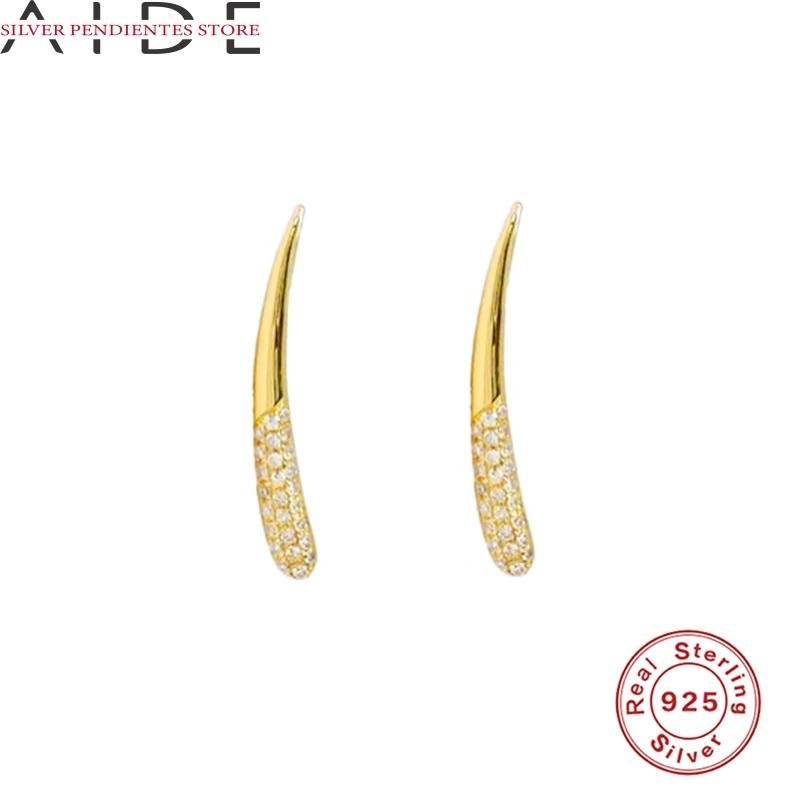 

Stud AIDE Fashion Korean Mini Earrings For Women 925 Sterling Silver Diamond All-match Set Gold Pendientes Mujer Joyero