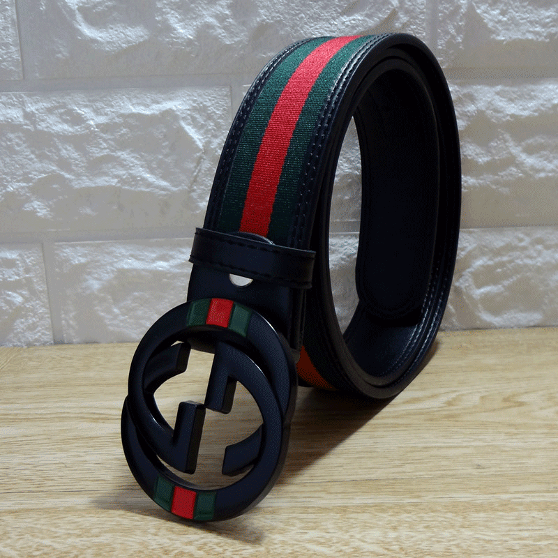 

Men Belts Red Green Metal Buckle Women Fashion Belt Good Quality Genuine Leather Waistband, No box