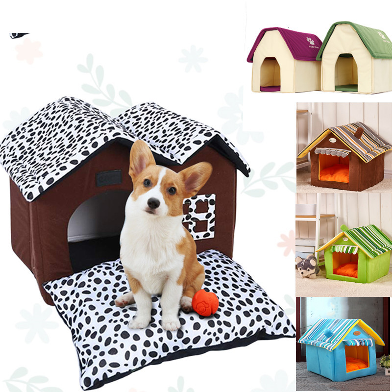 

2021 New Folding, Domestic, Double Room, Removable, Hot, Puppy, Bed, Nest, Dog, Cat, Dog Z0sq