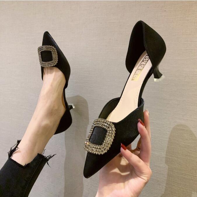 

2022 new women genuine leather metal women shoes high heels spring summer wedding shoes woman prom pumps shoe size:EU35-39, 04