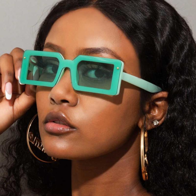 

Sunglasses 80712 Fashion UV400 Square Small Frame Men Women Sunshade Retro Glasses