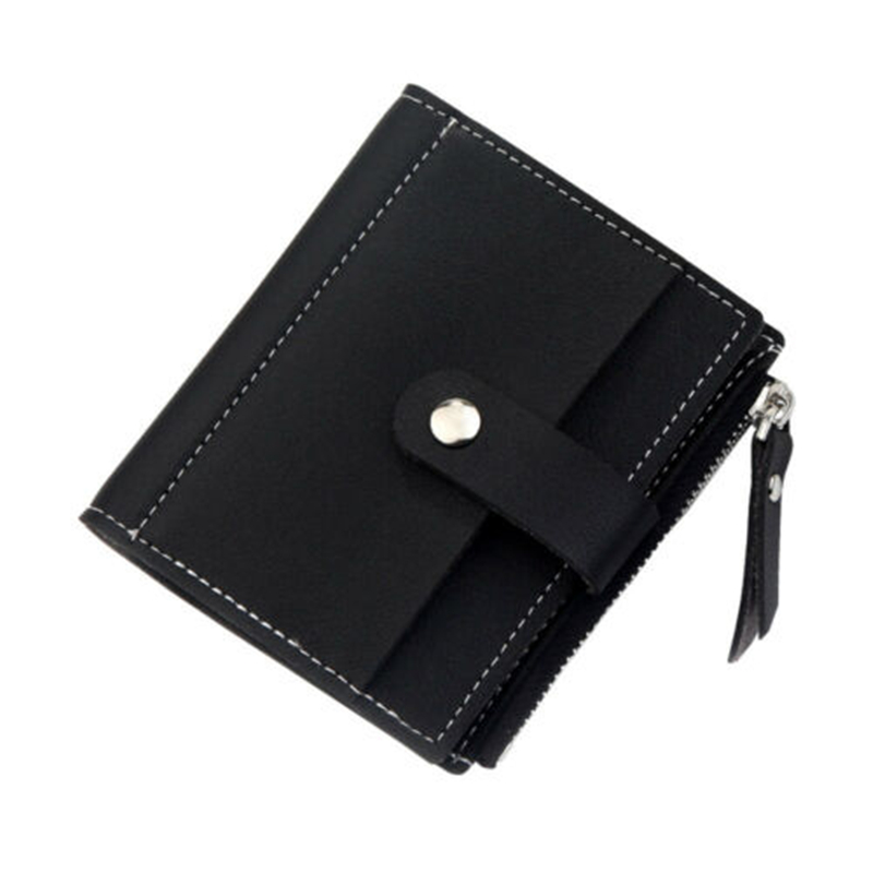

women small leather short wallet tassel coin purse card holder clutch wallets, Red;black