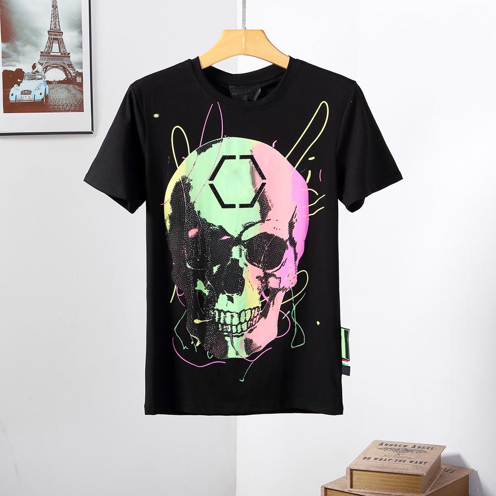 

21FW Top Quality Men Women Designer T-Shirts Luxury hexagon Shirt palm Hoodie jackets Summer Round neck skull Diamond shirts Tops shoes 06, White;black