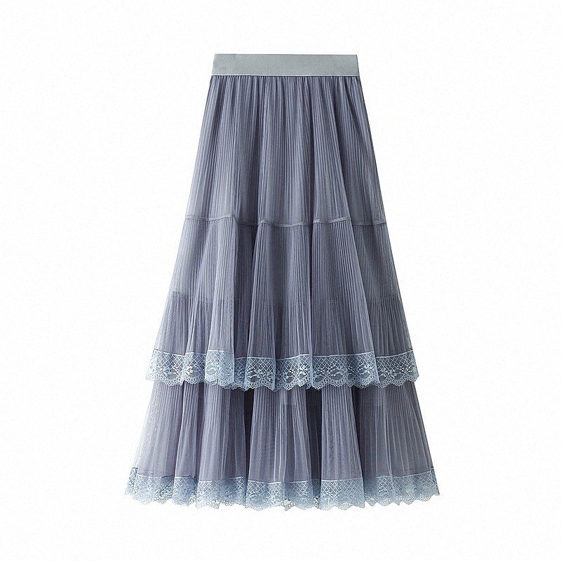 Women's Elegant Sophisticated Skirts Ceremony Date Solid Colored Layered Blushing Pink Black Gray One-Size / Loose A2A5#