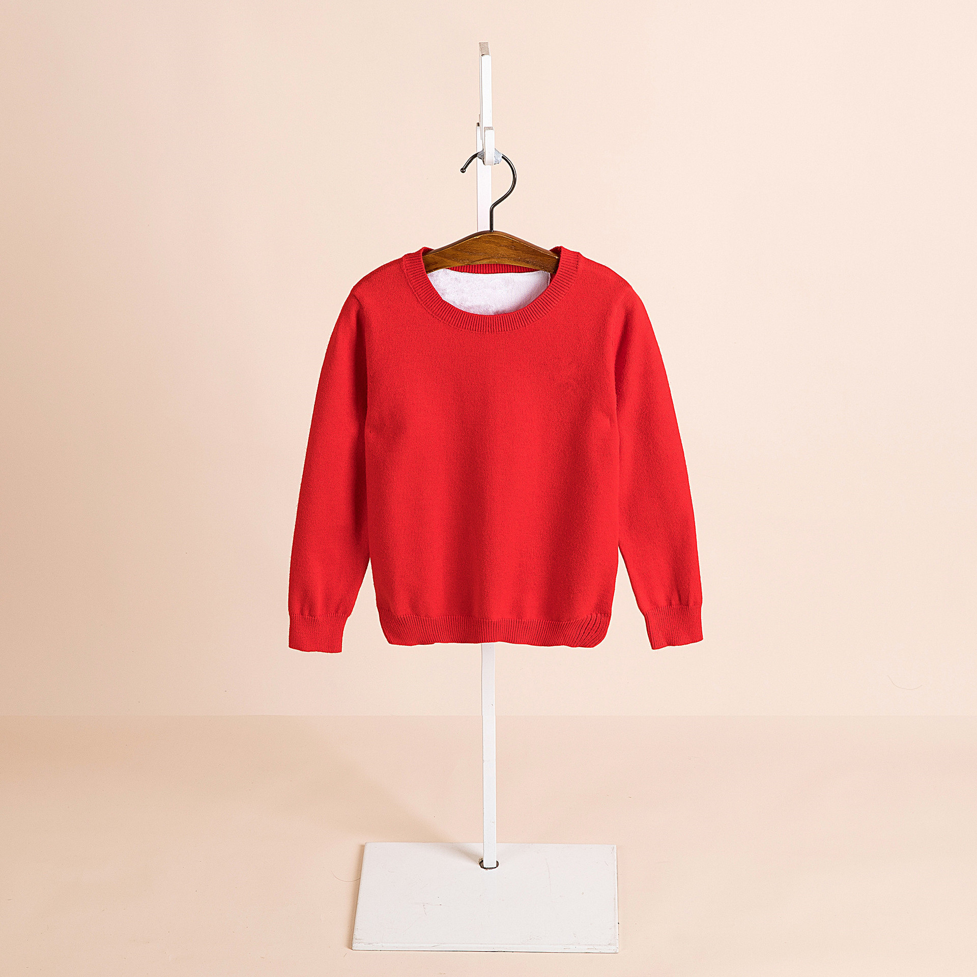 

2021 autumn and winter children's long-sleeved children's cashmere sweater round collar men and women children's line-up pullover, Blue