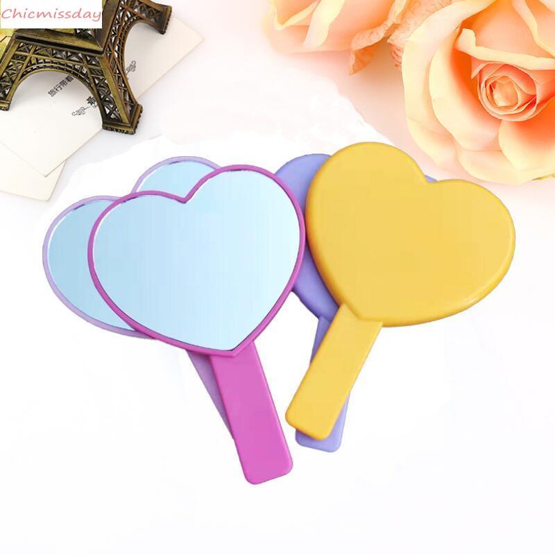

DHL Heart Shaped Travel Handheld Mirror, Cosmetic Hand Mirror with Handle Makeup Mirrors Cute love shape Cosmetic Tool