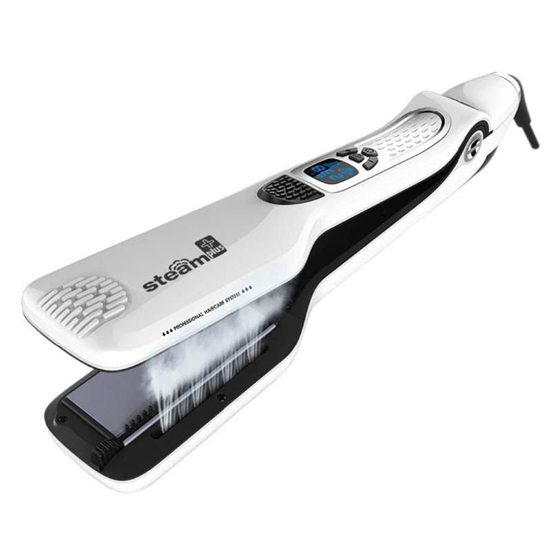 Electric Hair Brushes Steam Straightener Brush Titanium Ceramic Flat Iron Professional Comb Fast Steampod-image-707843518