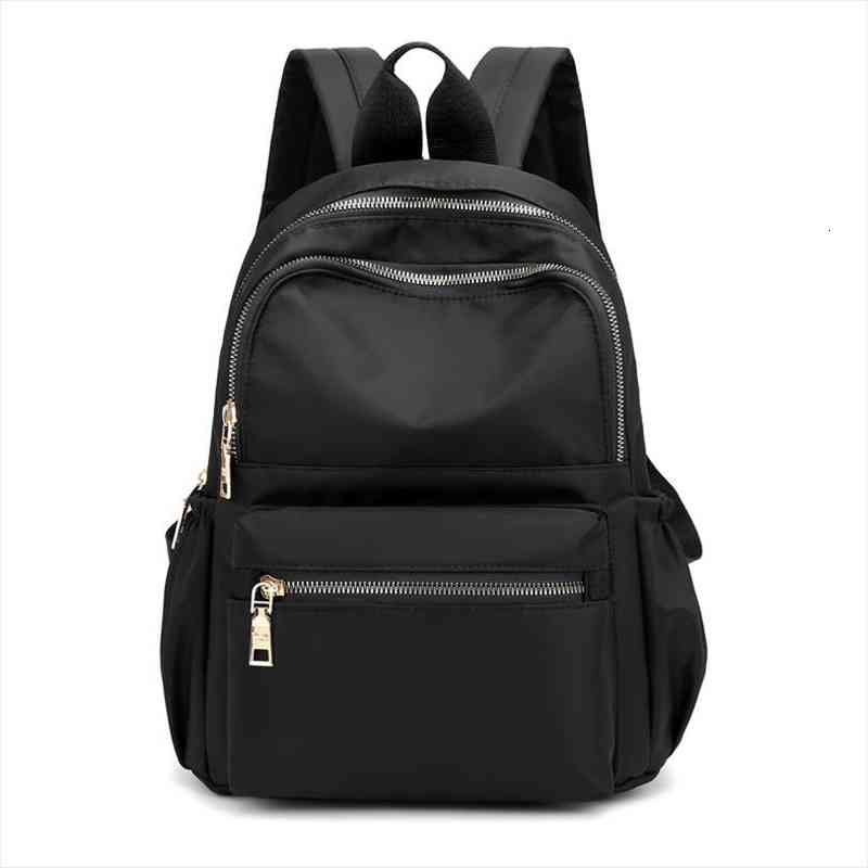 

casual oxford women backpack black waterproof nylon school bags for teenage girls fashion travel tote mochila