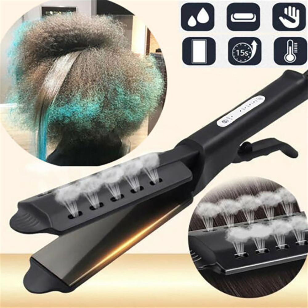 

Hair Straightener Four-gear temperature adjustment Ceramic Tourmaline Ionic Flat Iron Hair Straightener For Women Widen panel