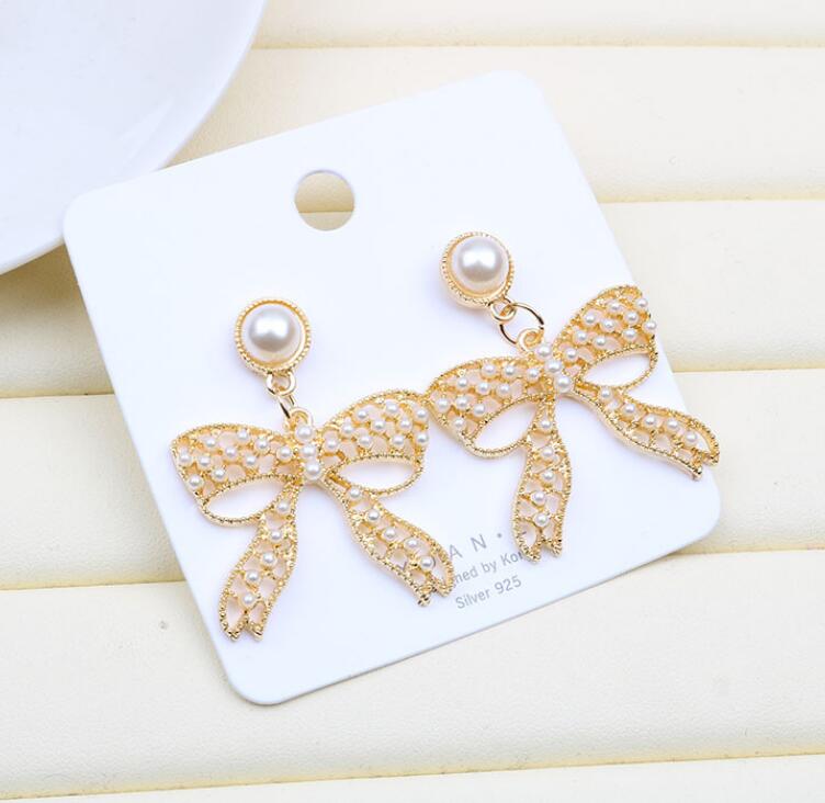 

20color Brand Designer Letter Crystal Rhinestone Charm Stud Earrings High-end Womens 18K Gold Plated Geometric Chain Bowknot Earring Women Swedding Jewelry Gift