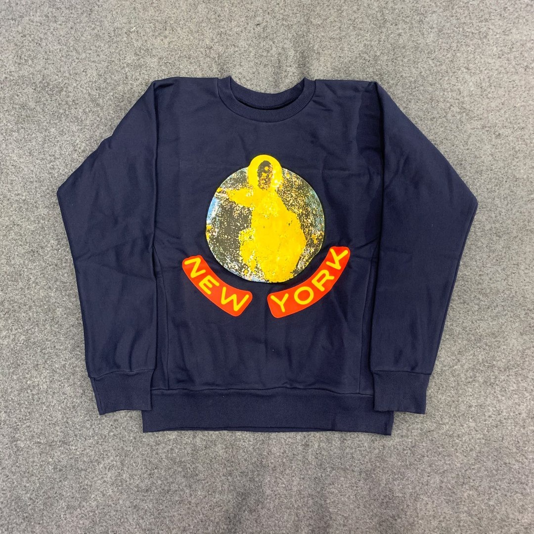 

2021 Kenny New York Jesus Is King Sunday Printing Service for Women's Hip-hop Hoodies and Men's Sweaters 2hl6, Navy blue.