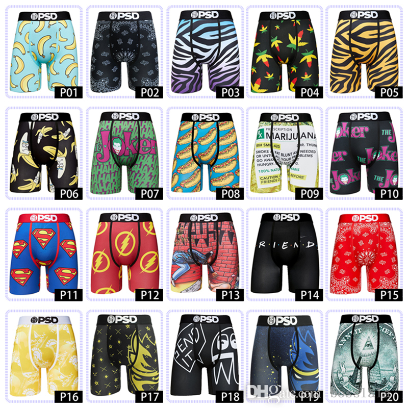 

High Quality Comfort PSD Underwear Underpants Stretch Fabric Wholesale Vendor Men Waistband Boxers Briefs, P010