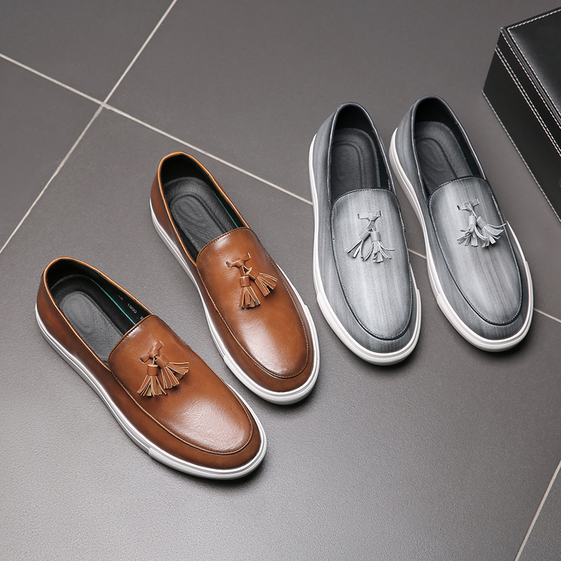 Chaussures habillées pour hommes chaussures de tenue quotidienne confortables slip sur des mots de poule