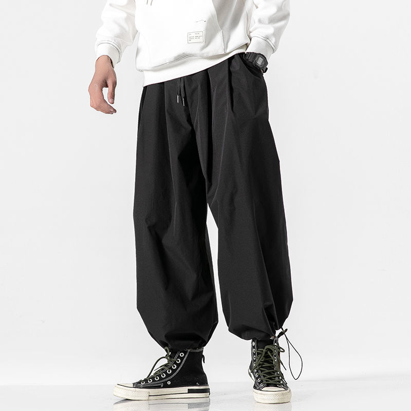 

2021 New Men's Wide Leg Hip Hop Style Casual Harem Pants Black/grey Color Trousers Streetwear Joggers Sweatpants -5xl 8rfj
