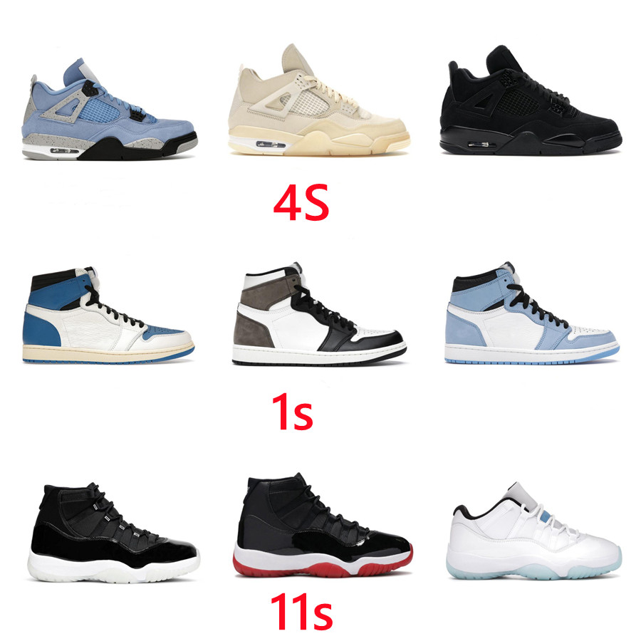 

High quality Basketball shoes Jumpman 1 1s University Blue Fragment 4 4s white oreo Black Cat Cream Sail 11 11s Jubilee Pantone Bred Men Women Trainer sneakers, Please contact us