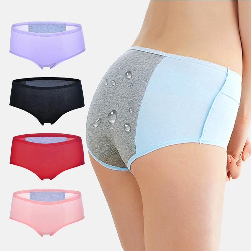 

Women's Panties Women Underwear Waterproof Bamboo Fiber Briefs Breathable Period Leak Proof Warm Female Physiological Menstrual