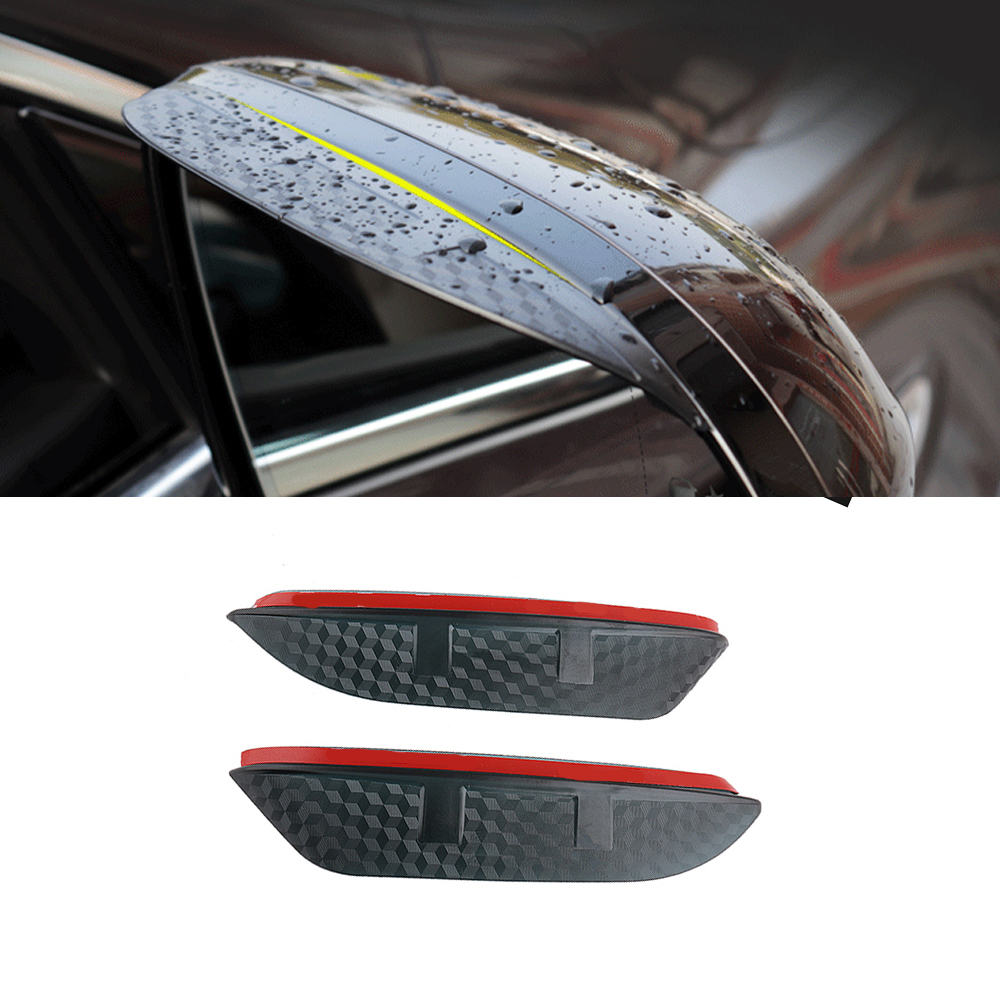 

For Buick LaCrosse 2006-2021 Auto Car Stickers Side Rear View Mirror Rain Visor Carbon Fiber Texture Eyebrow Sunshade Guard Cover Shield
