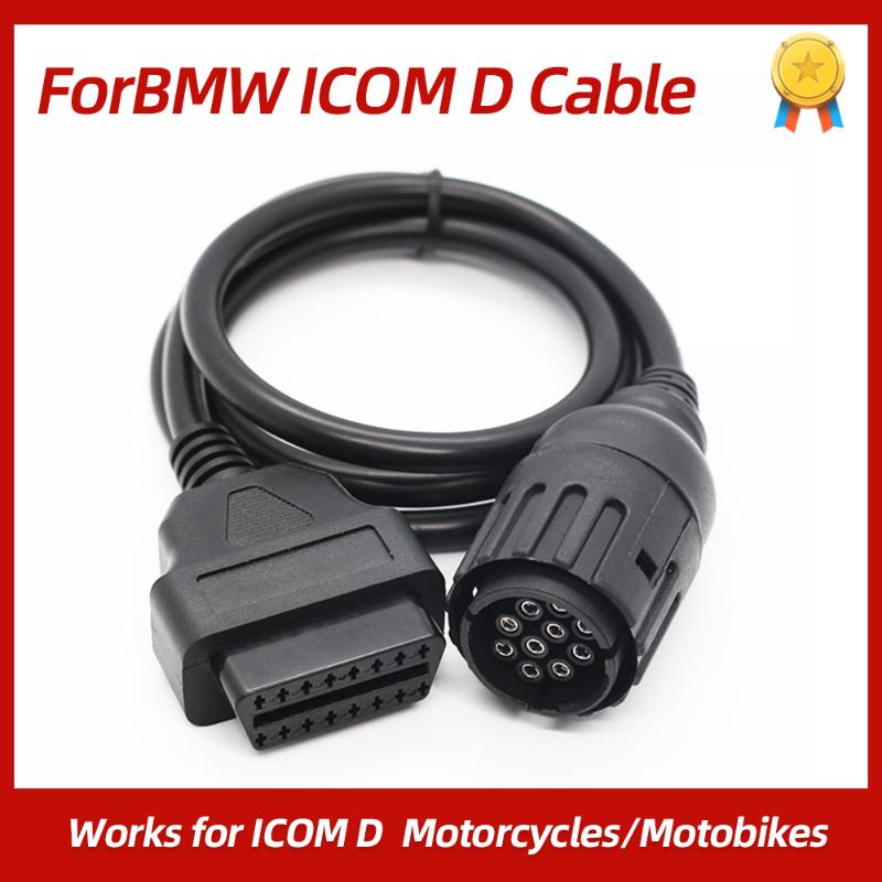 Outils de diagnostic B-MW Outil d'analyse de moto Câble ICOM D OBD2 Motobikes 10 broches OBDII