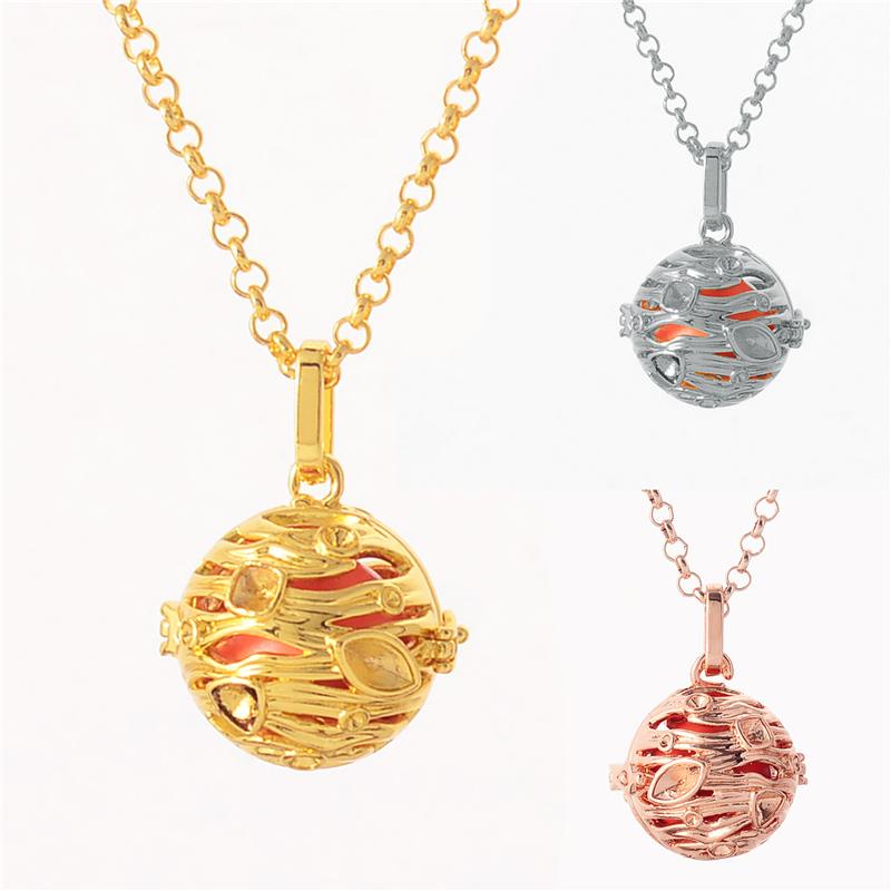 

Pendant Necklaces Lockets Necklace With 22mm Sounds Chime Ball Harmony 3 Colors