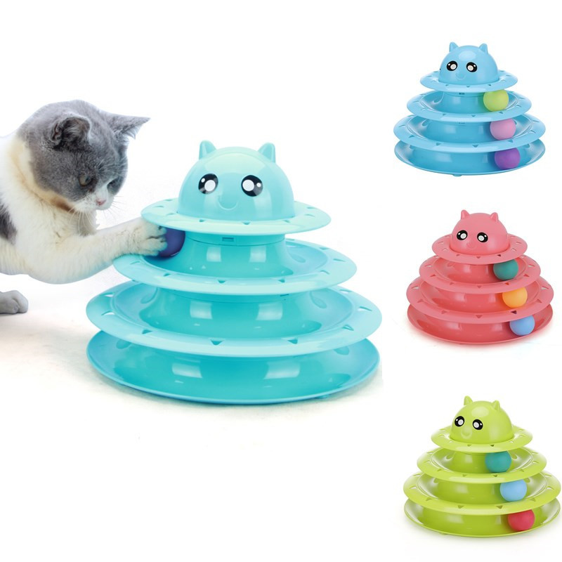 

2021 New Fret Free Triple Game Plastic Intelligence Disco Ball Interactive Toy for Animals Funny Style Cat Plays Toys Sgvq