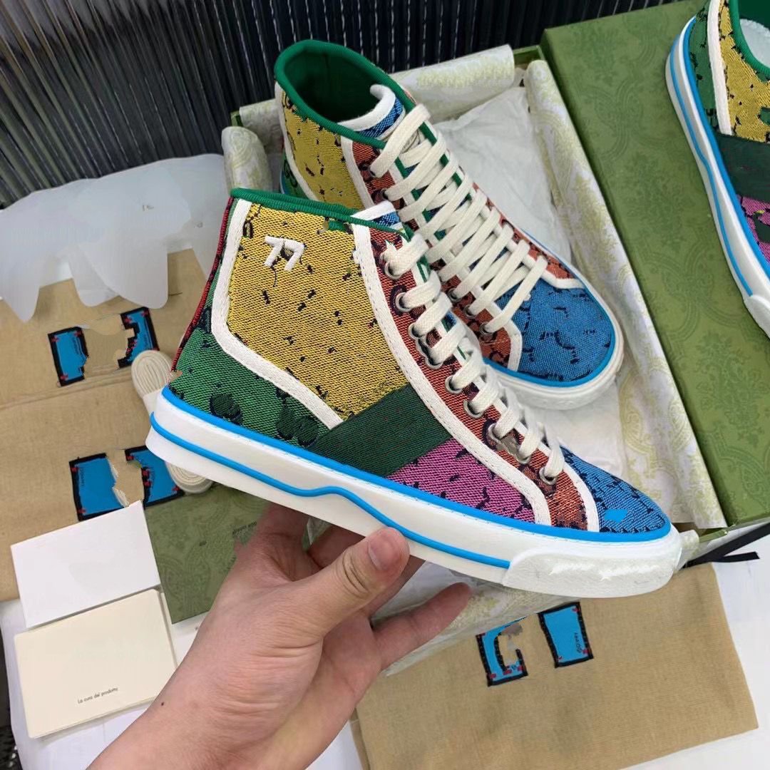 

Women's Tennis 1977 shoes with Web green and red luxury fashion training design in cotton men's sizes 35-45 MJK001