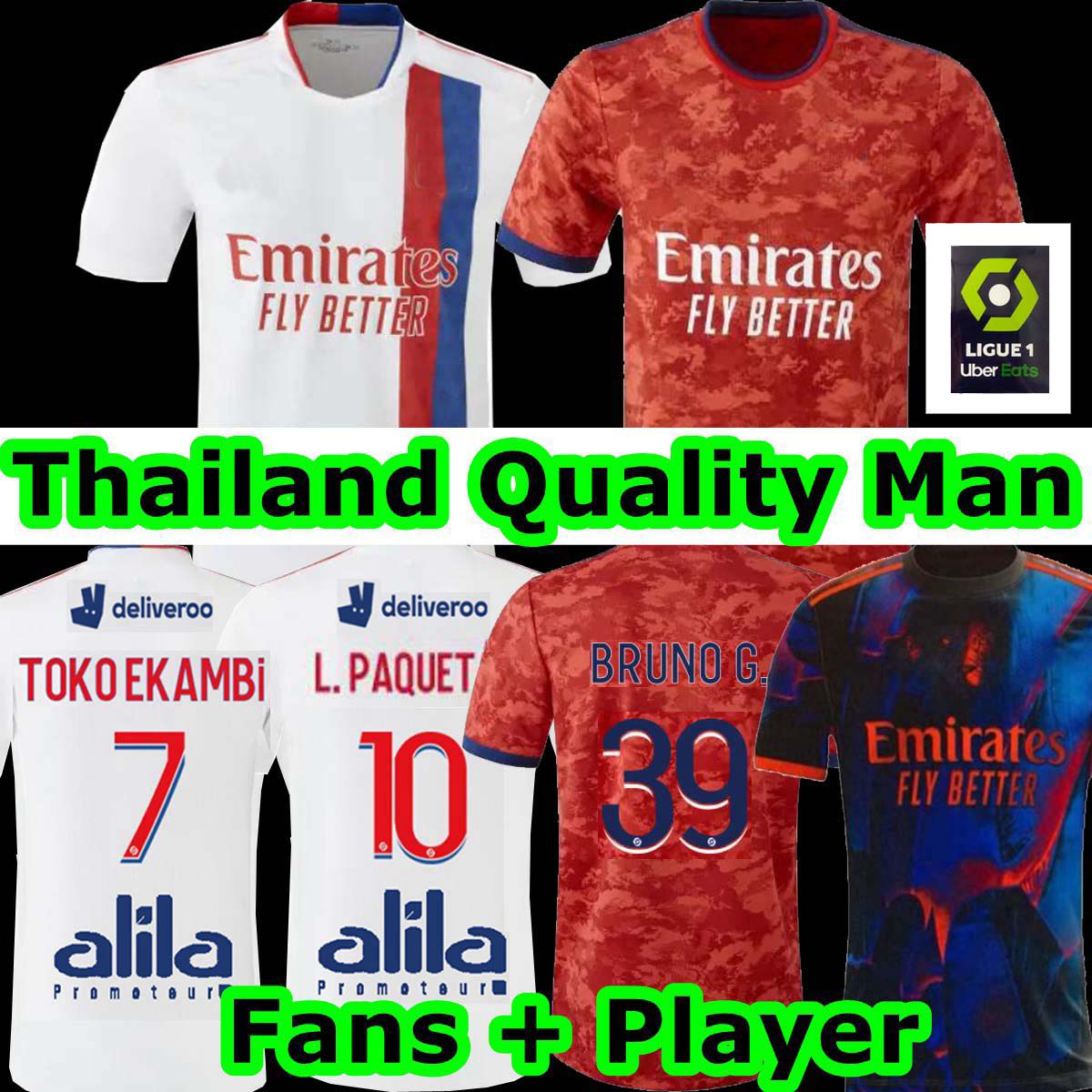 

TOP 2021 2022 Lyon 4TH fourth Soccer JERSEY DEMBELE Lyonnais 20 21 Maillot de foot MEMPHIS 10 BRUNO G. 39 TOKO EKAMBI 7 HOME AWAY THIRD Football MAN KIDS, 20-21 home man+patch