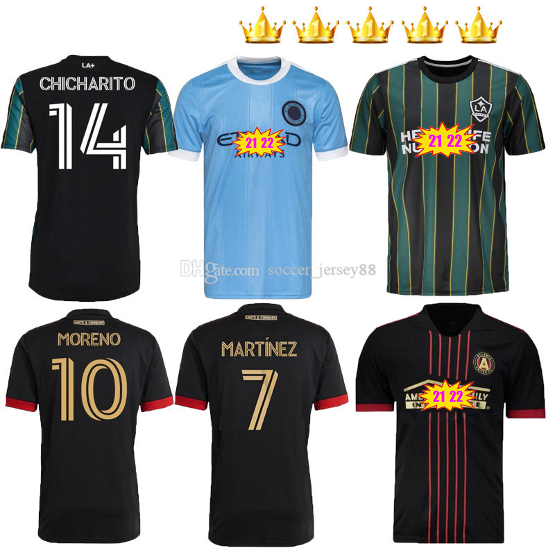 

MLS 21 22 Atlanta United FC soccer jerseys MARTINEZ CHICHARITO PAVON jersey BARCO 2021 2022 LA Galaxy PLAYER version tops Beckham KIDS football shirts, Adult la away fans