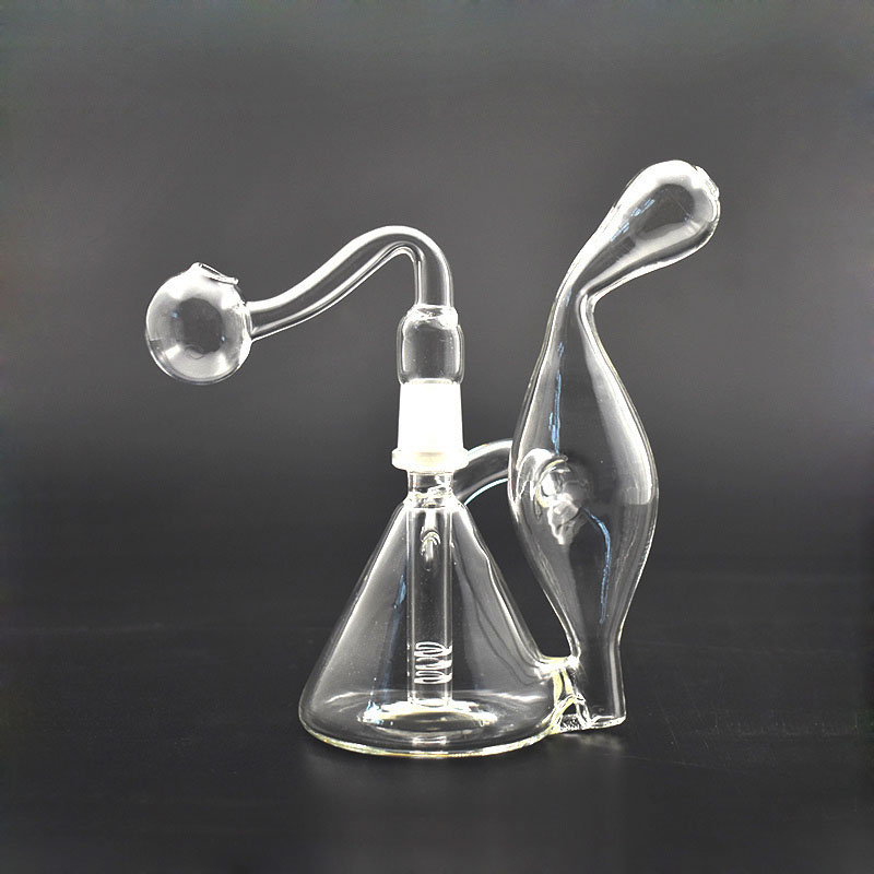 

classic Glass Bong water pipe Dab Rig Hookahs Tornado Cyclone Recycler Rigs bubbler Water Pipe with 14mm oil pot and banger nail cheapest