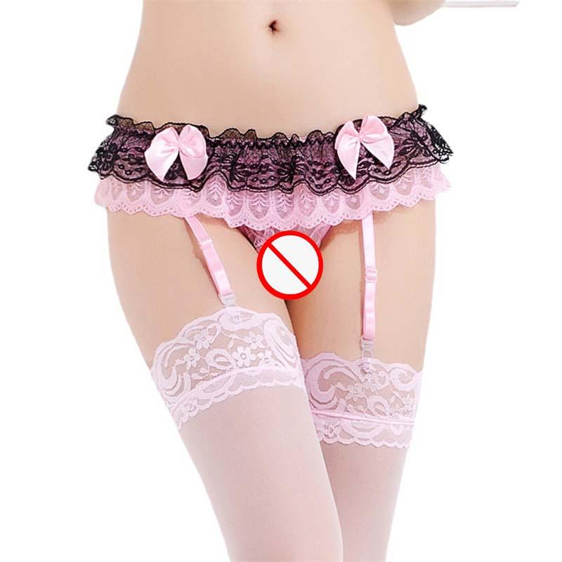 

Bras Sets Fashion Women Sexy Lace Soft Top Thigh-Highs Stockings + Suspender Garter Belt Summer Lady Black Solid Stocking Set, Red;black