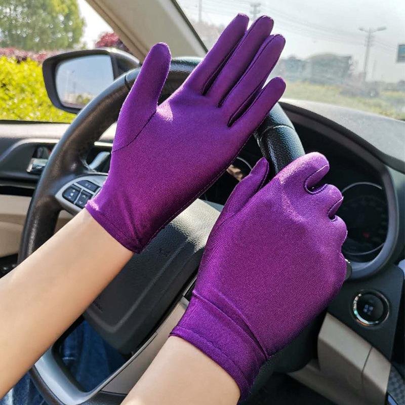 

Sports Gloves Fashion Spandex For Men Women Sunscreen Driving Glove Black Etiquette Dance Tight White Jewelry Gift Mittens 2021, Red