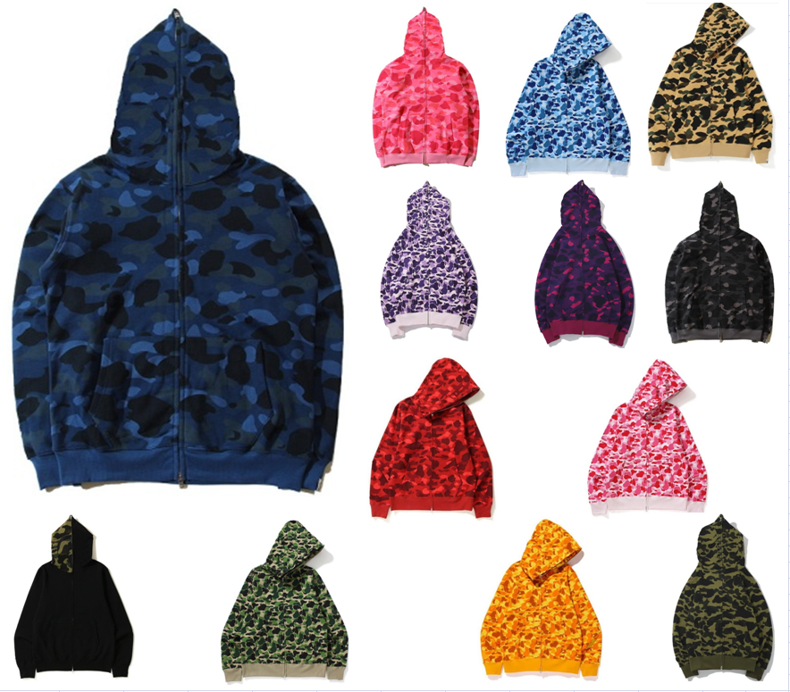 

2021 Mens Hoodies & Sweatshirts Women And Man Hooded Jacket Camouflage Sharkk Face Spring Autumn Winter Cotton Multicolor Options M-3XL, Silical gel