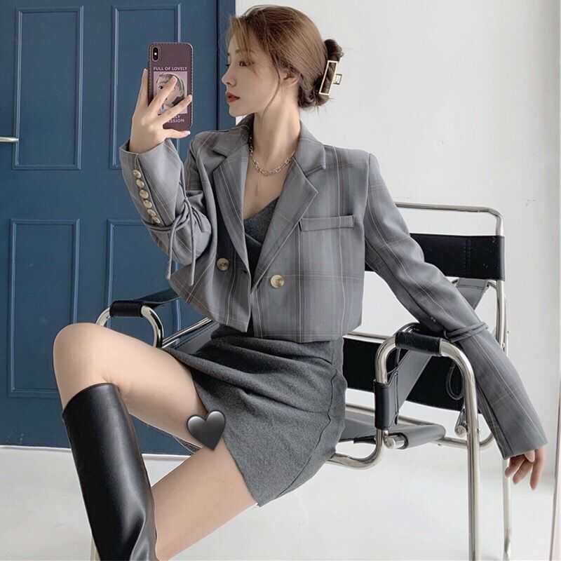 Early Spring Temperament Slim Strap Drs Versatile Suit et Fashion-image-702391531