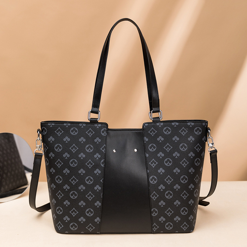 

Famous brand bag Women's bags new #182 European and American Fashion large capacity tote bags printed Commuter handbag portable one shoulder shopping purse wallets, Size:34×13×28cm