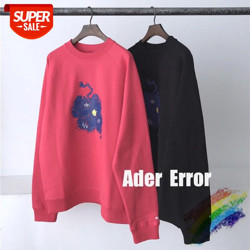 

Embroidery Flowers Printing Ader Error Sweatshirts Men Women 1:1 Best-Quality Adererror Crewneck Pullovers Hoodie #998A, Black