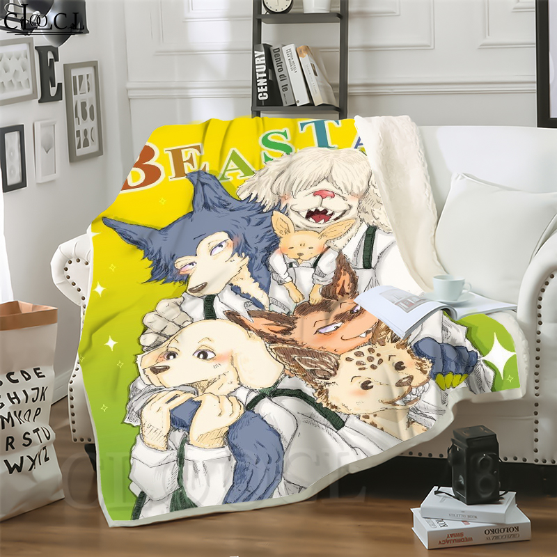 

CLOOCL Japan Cartoon BEASTARS Animal 3D Print Harajuku Air Conditioning Blanket Sofa Teens Bedding Throw Blankets Plush Quilt