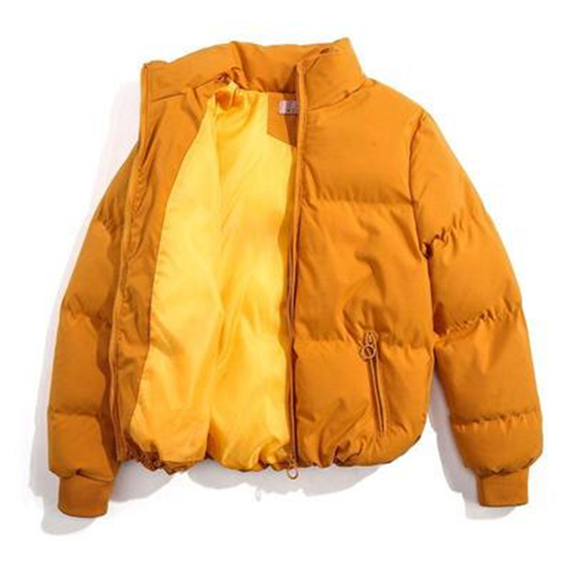 

Womens Warm Solid Cotton Down Coats Winter Fashion Trend Thicken Short Puff Jacket Designer Wholesale Female Casual Bread Puffer Jackets, Khaki