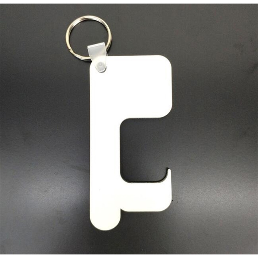 

MDF 20pcs Keychain Double Sided Sublimation Blank Wooden Key chain heat press print for bag part ZX2X