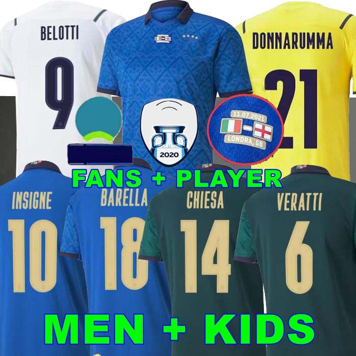 

Player 2021 Italy BONUCCI soccer Jersey Italia JORGINHO INSIGNE VERRATTI men kids FOOTBALL SHIRTS CHIESA BARELLA SPINAZZOLA finals CHIELLINI 20 21 Donnarumma