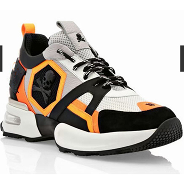 

Designer Fashion High Quality Brand Men Sneaker Couple style Patchwork rivet Genuine Leather Casual hsmjh01