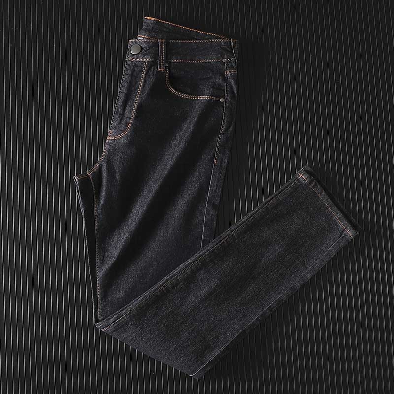 

2021 New Simple Casual Retro-ny Breech Men's Straight Denim Pants Harem Vintage Japanese Style Man Jeans Friq, Black