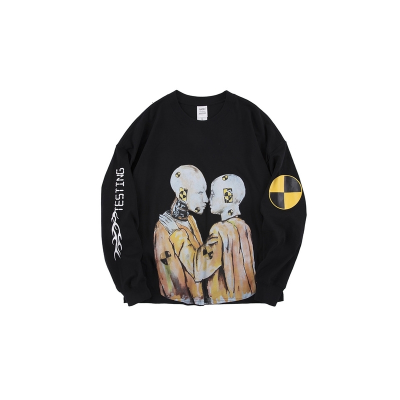 

2021 New Robot Valentine's Day Printed Women's Jacket Hoodie Hip Hop Famous Men's Csawal Cotton Sweater Woot, Beige
